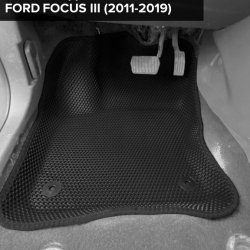 3D коврики EVA с бортами Ford Focus III седан, хэтчбек, универсал (2011-2015)